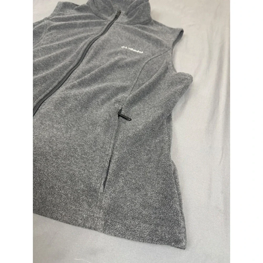 Columbia Sawyer Rapids 2.0 Fleece Vest Gray XL6953 Full Zip Mock Neck Womens XL